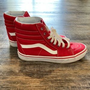 Red Vans Hi Top sz. 8